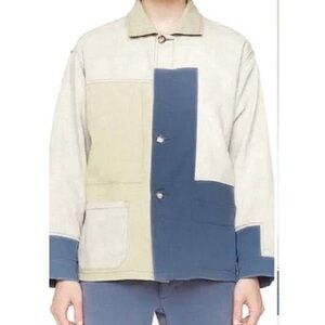 NWT Sandrine Rose Color-block Jacket, cotton/linen mix, size XS